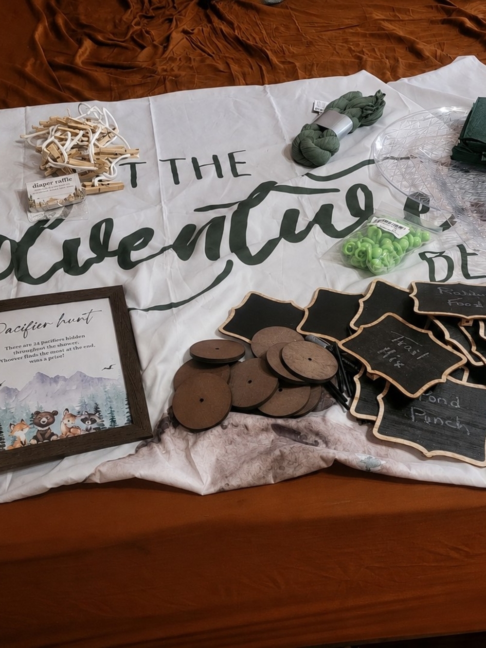 Forest Green "Adventure" Baby Shower Bundle